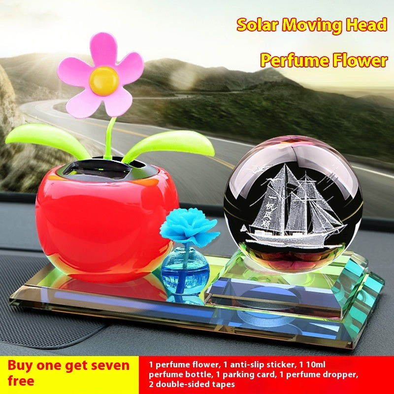 Car Indoor Bubble Head Doll Car Perfume Decoration Crystal Carving