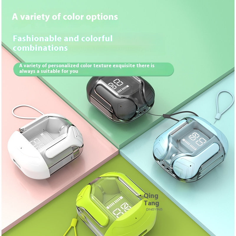 Bluetooth Headset Wireless HiFi Sound Quality Bilateral Stereo Bass Surround Comes With Transparent Digital Display