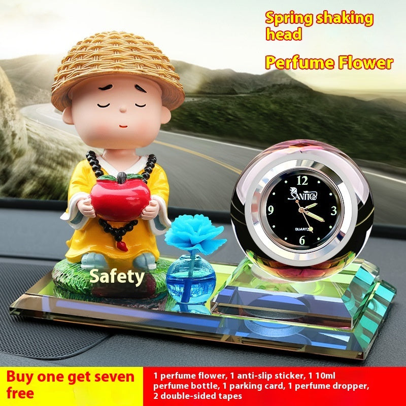 Car Indoor Bubble Head Doll Car Perfume Decoration Crystal Carving