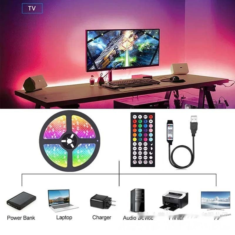 RGB Light Strip USB Low Voltage 5V Bluetooth APP Decorative Ambient Light
